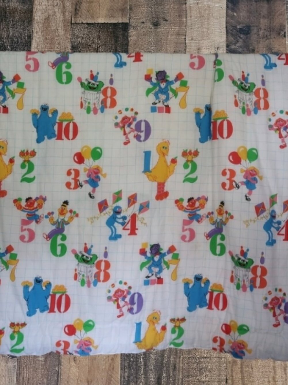 Vintage Sesame Street Bedspread Comforter Full Big Bird Cookie Monster Muppets